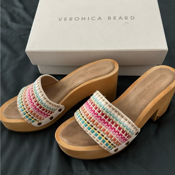 Veronica Beard Hannalee Woven Platform Clog Sandals - Picture 5 of 9